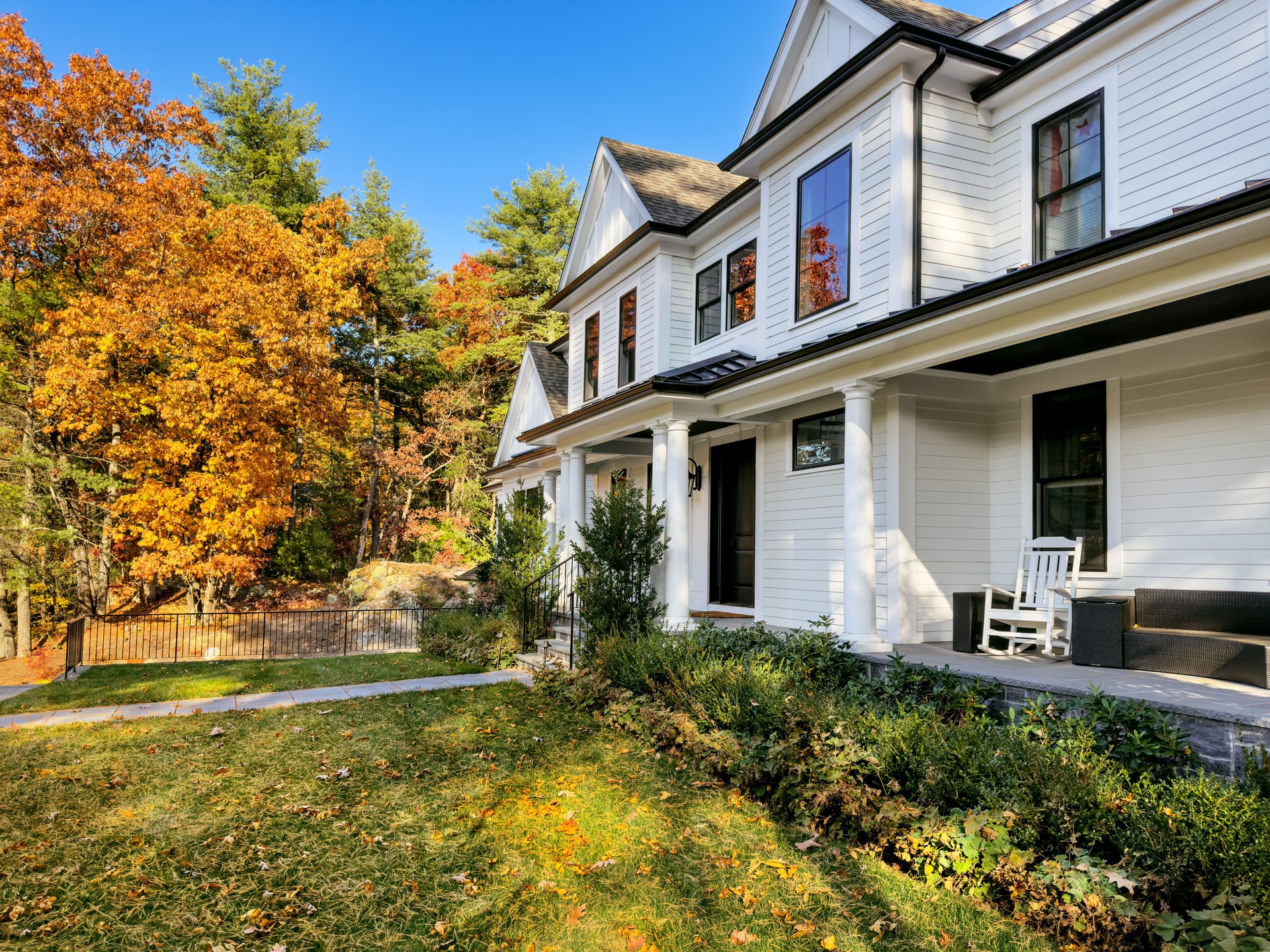 Suburban house in fall